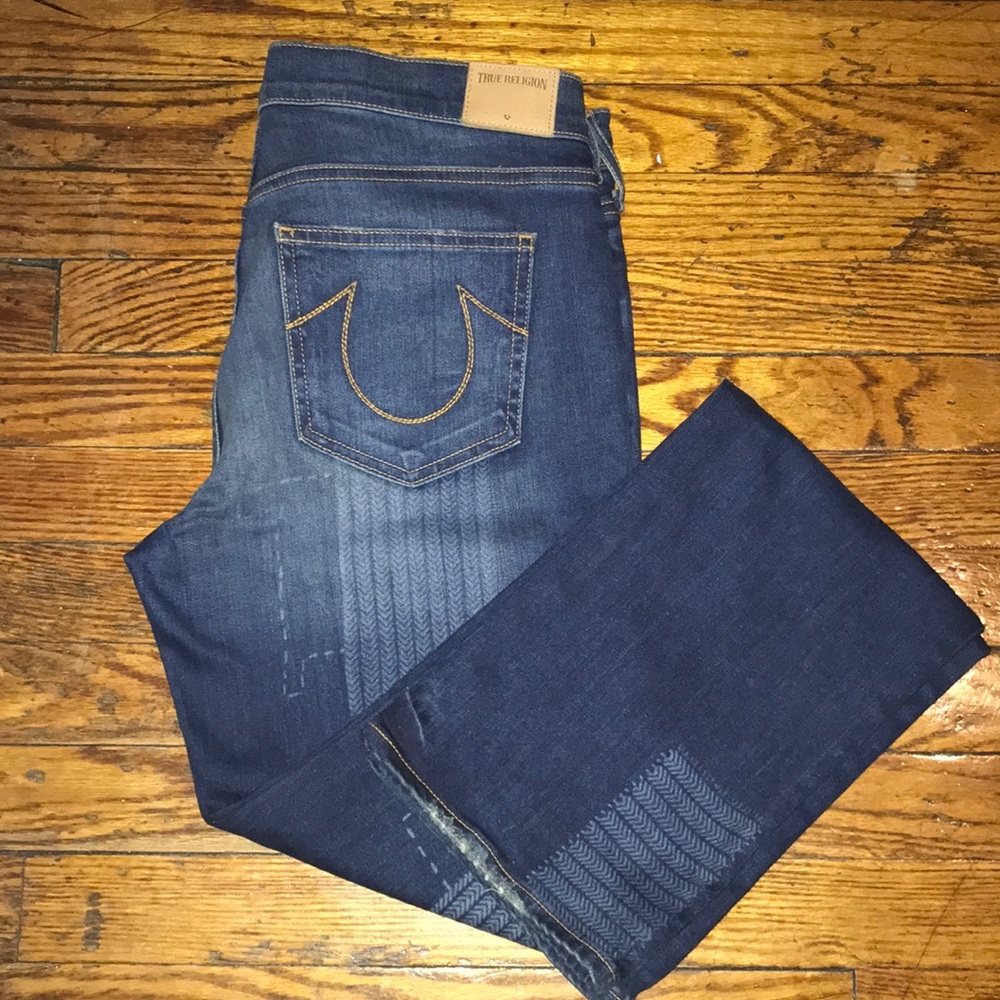 True Religion mid rise straight leg jeans